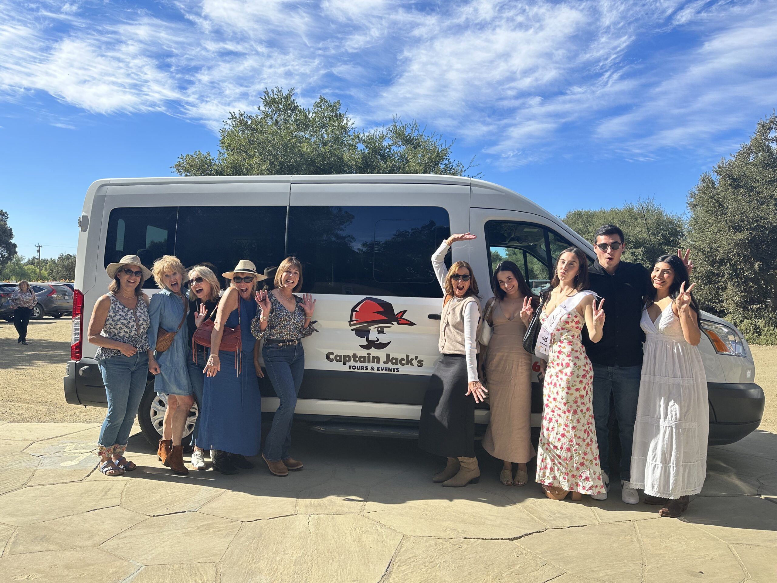 Group with Van